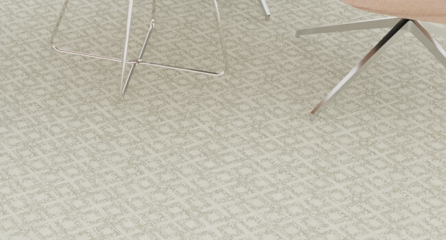 Ton in Ton Teppich in Kammgarn mit Bambus.